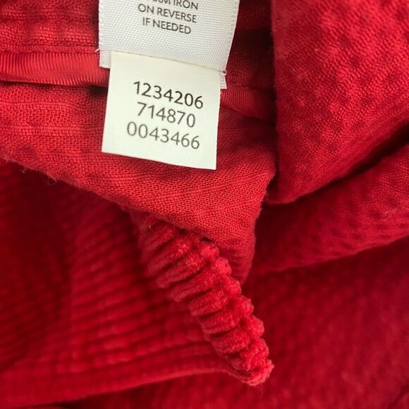 J Jill Corduroy Red Corduroy Chore Barn Shirt Jacket Women's Small Pockets - Picture 7 of 14